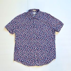 J. Crew Short-sleeve Secret Wash organic cotton poplin shirt - Large